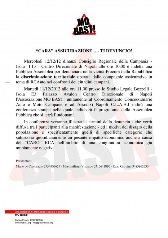 comunicato stampa assemblea pubblica